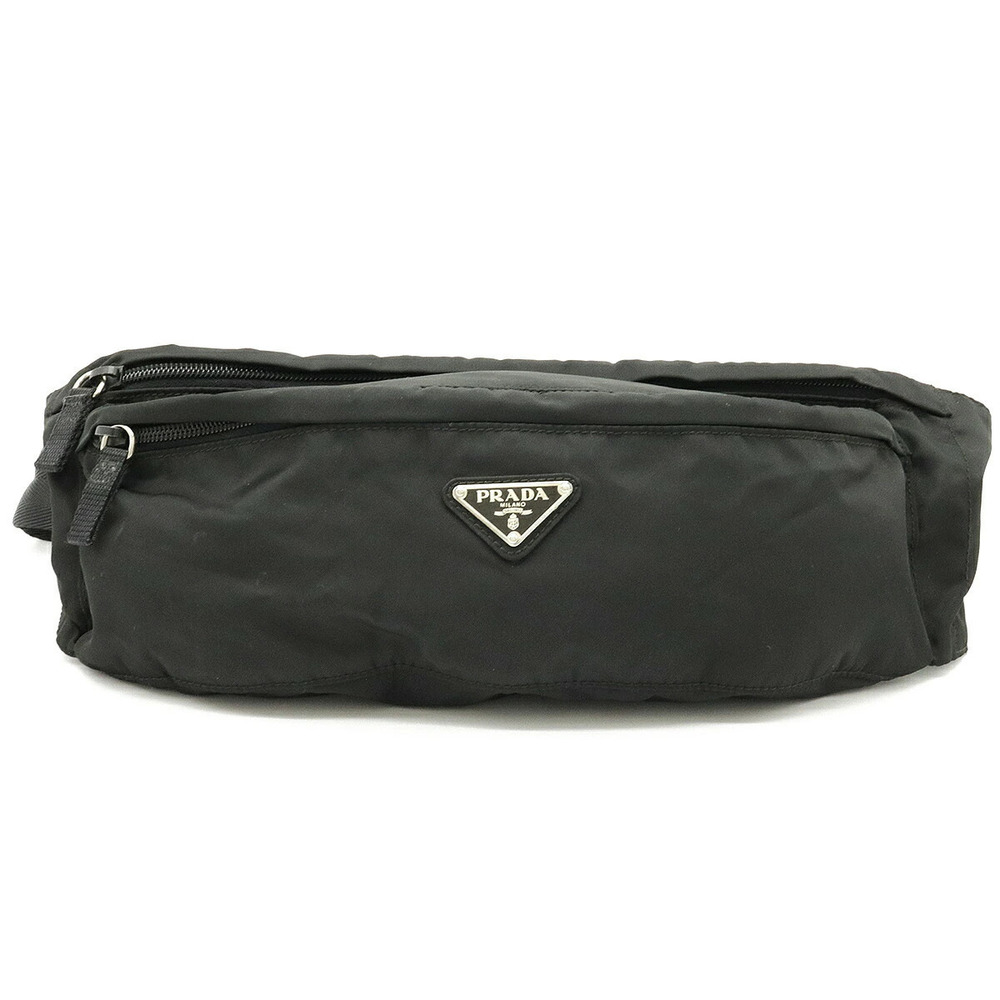 Prada Waist Bag Pouch Clutch Body NERO Black